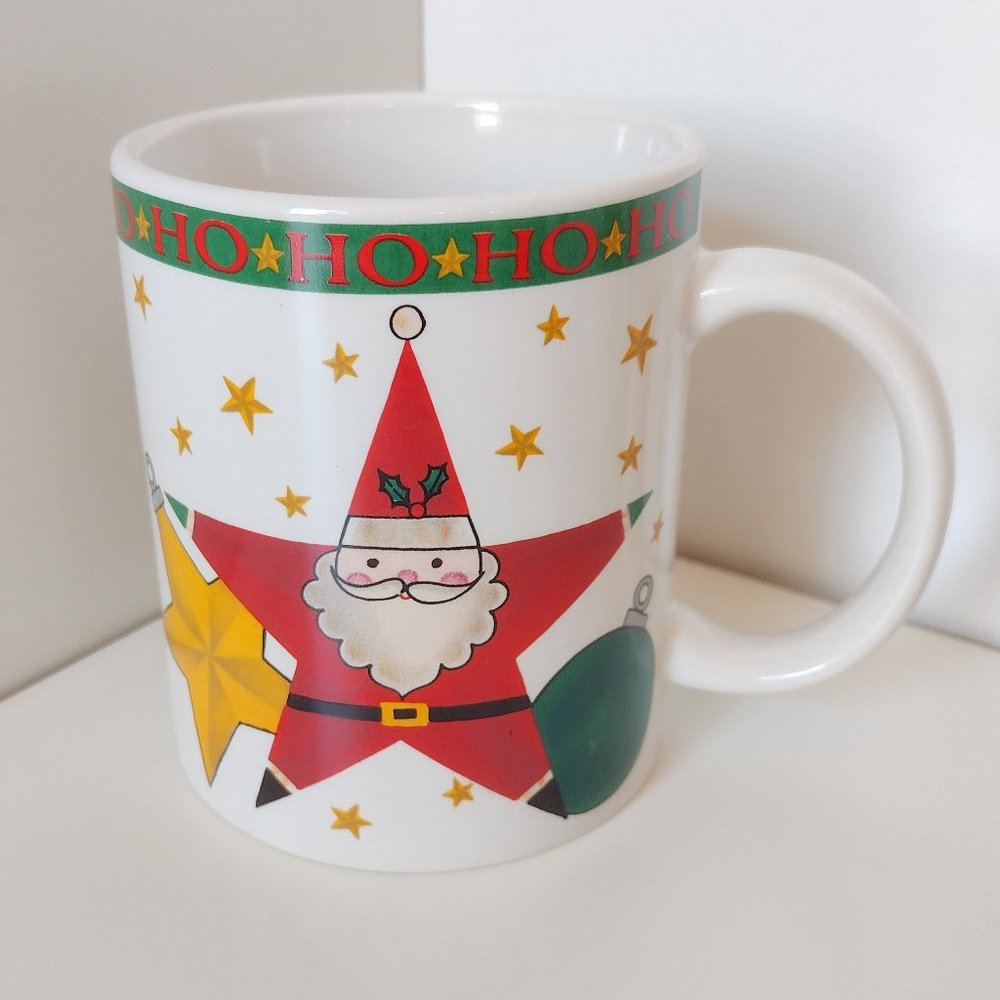 Santa's Ornament Christmas Mug Ho Ho Ho Riviera Van Beers Stoneware